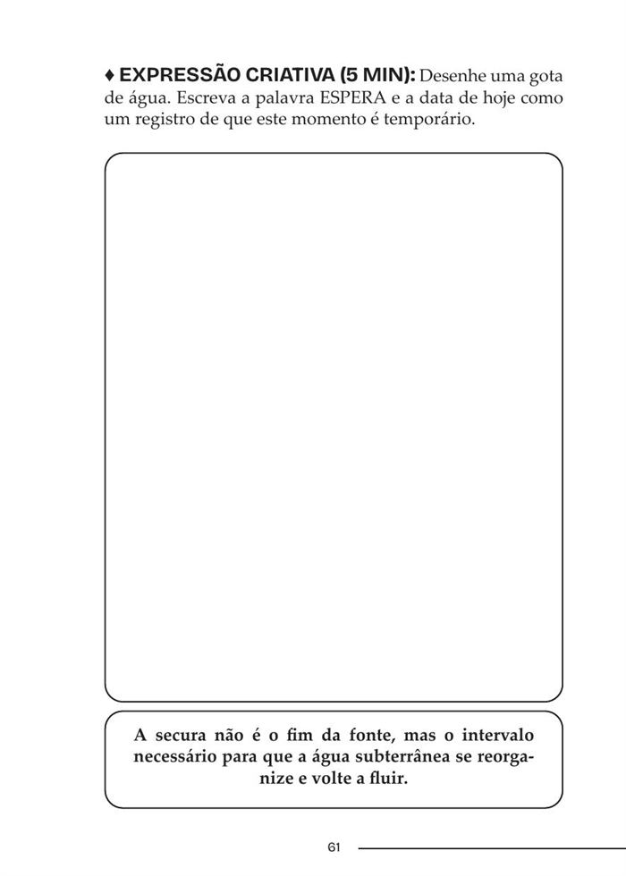 Página com reflexão do livro